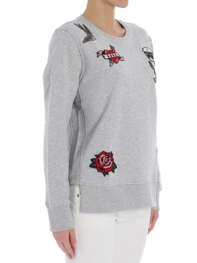 Shop Karl Lagerfeld Sweatshirt In Grey