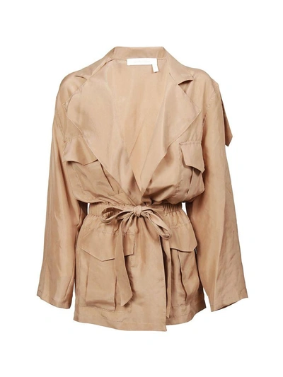 Shop See By Chloé Tie On Waist Trench In Pink