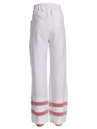 Shop Jw Anderson Wide Trousers In Bianco