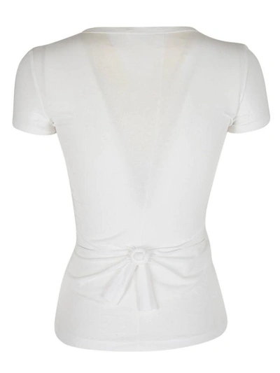 Shop Helmut Lang Knot Baby T-shirt In Bianco