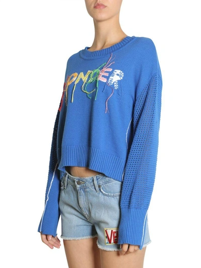 Shop Mira Mikati Embroidered Jumper In Blu
