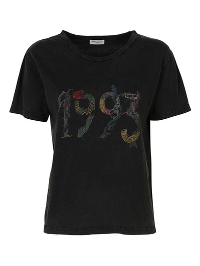 Shop Saint Laurent T-shirt In Noir-multi