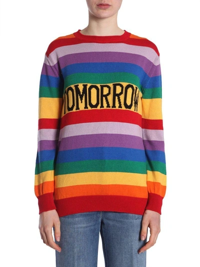 Shop Alberta Ferretti Rainbow Sweater In Multicolor