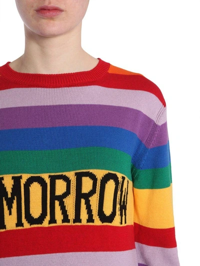 Shop Alberta Ferretti Rainbow Sweater In Multicolor