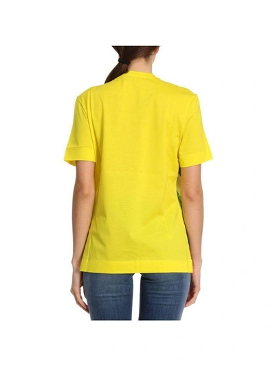 Shop Versace T-shirt T-shirt Women  In Yellow