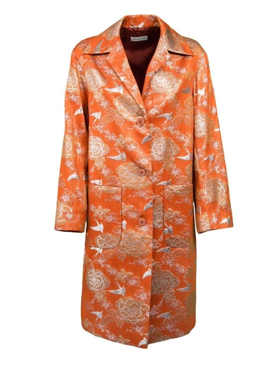 Shop Dries Van Noten Ricard Coat In Yellow & Orange