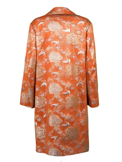 Shop Dries Van Noten Ricard Coat In Yellow & Orange