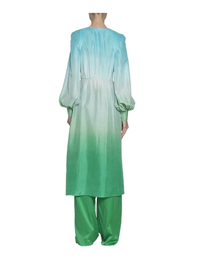 Shop Attico Habotai Silk Dress In Multicolor