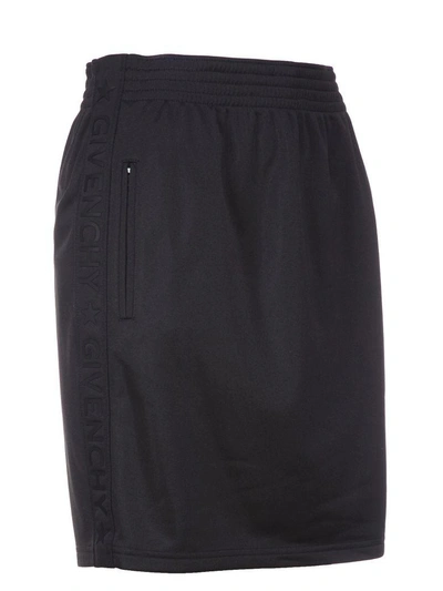 Shop Givenchy Logo Stripe Skirt In 001