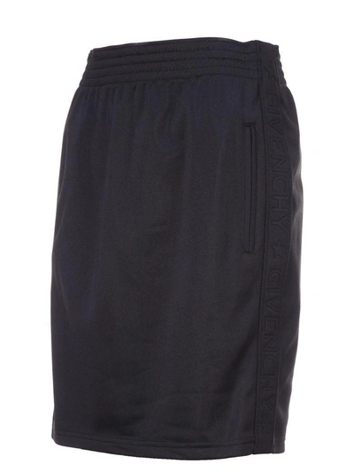 Shop Givenchy Logo Stripe Skirt In 001