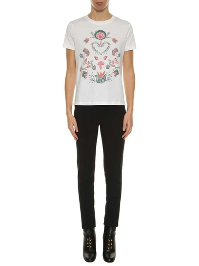 Shop Red Valentino Printed T-shirt In Bianco