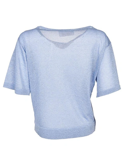 Shop Chiara Bertani Boat Neck T-shirt In Blue
