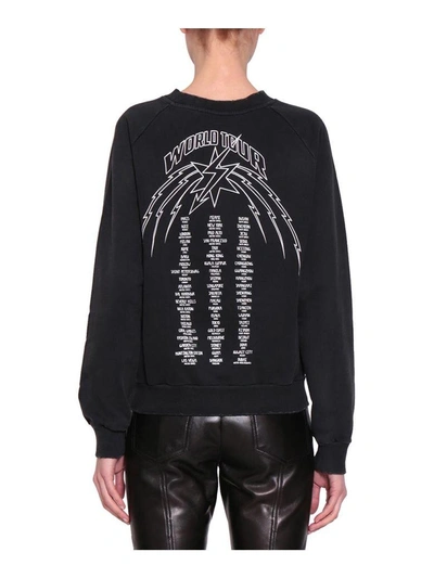 Shop Givenchy Worl Tour Cotton Sweatshirt In Nero