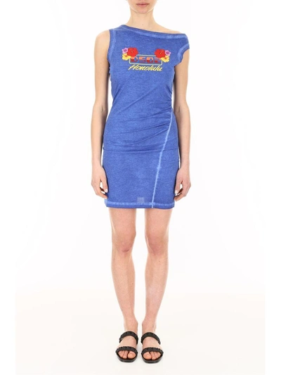 Shop Dsquared2 Printed Jersey Dress In Basic