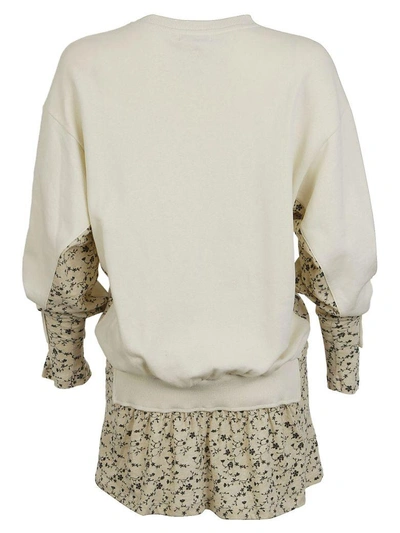 Shop Aalto Layered Floral Sweatshirt In White