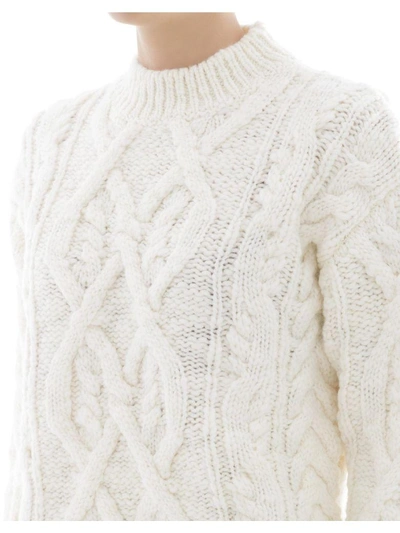 Shop Acne Studios White Wool Knitwear
