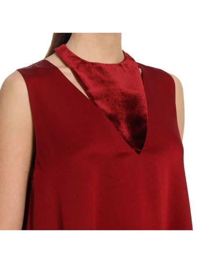 Shop Valentino Dress Dress Women  In Burgundy