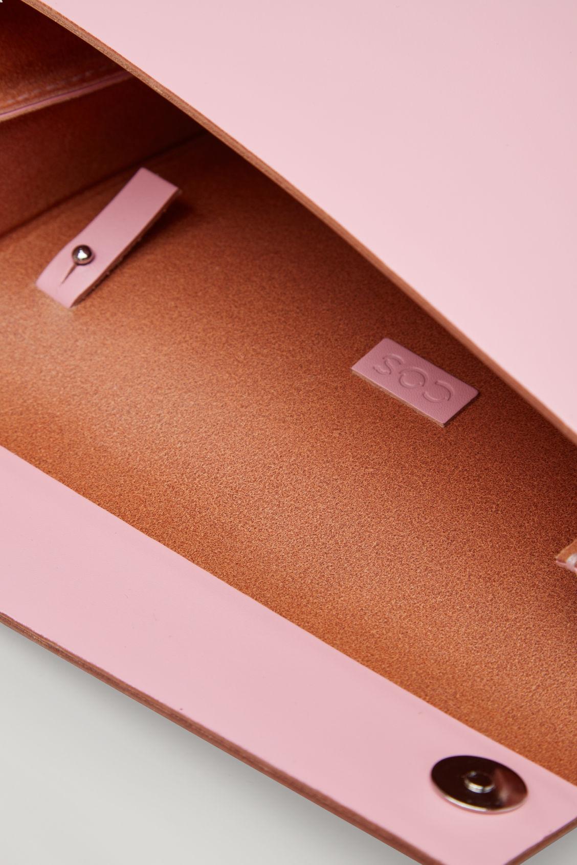 cos structured leather shoulder bag