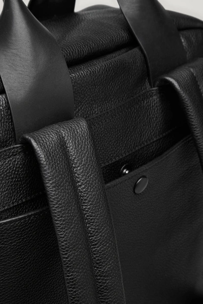 Cos Grained Leather Tote Backpack In Black