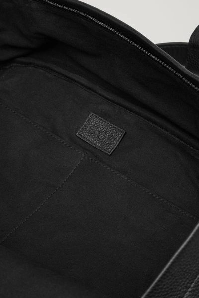 Cos Grained Leather Tote Backpack In Black