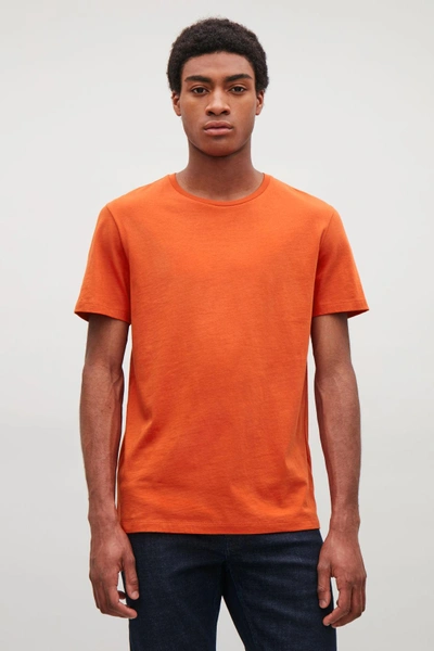 Shop Cos Regular-fit T-shirt In Orange