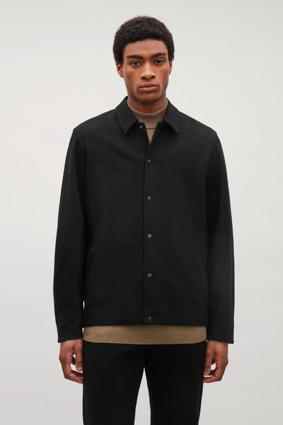 Shop Cos Jacket With Press Studs In Black