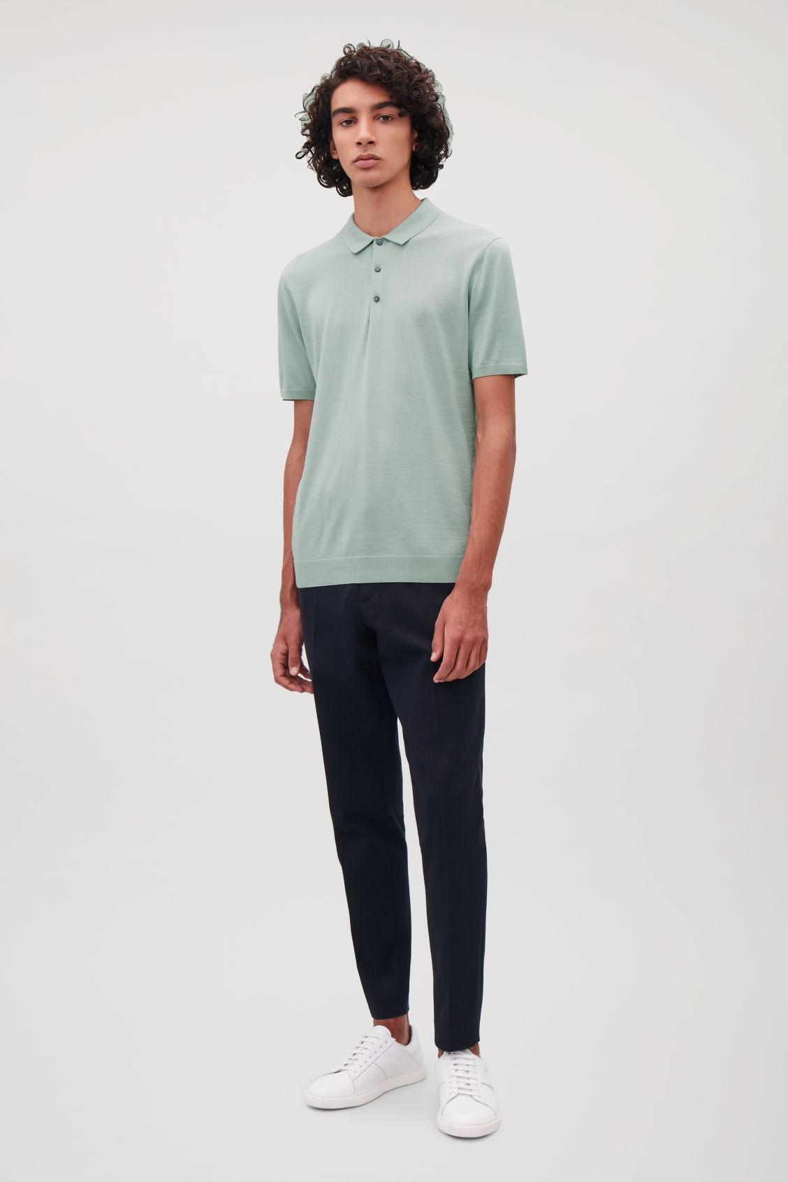 cos silk cotton polo shirt