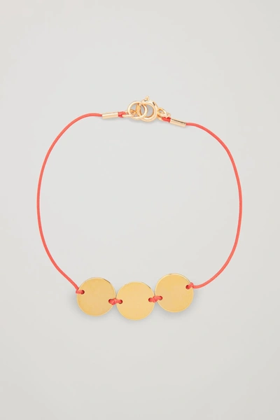 Shop Cos Thea Thread Bracelet In Red