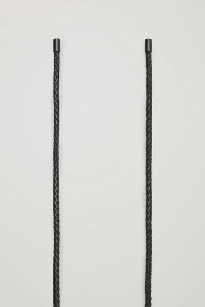Shop Cos Braided Leather Belt In Black