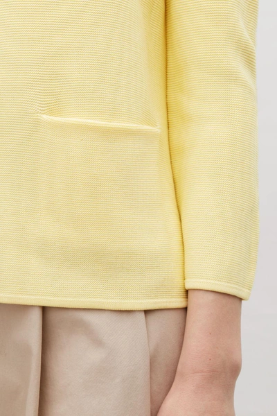 Shop Cos A-line Cotton Knitted Top In Yellow