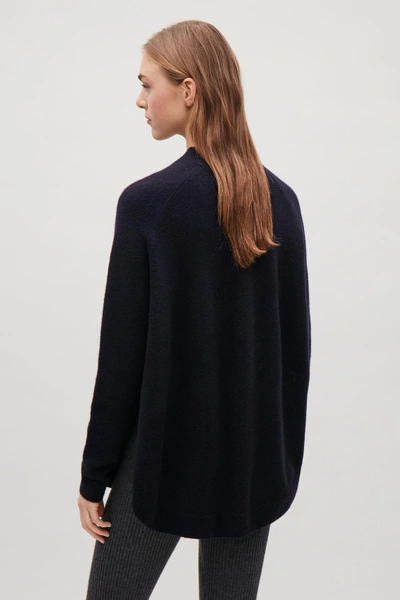 Shop Cos Round-hem Wool Jumper In Blue