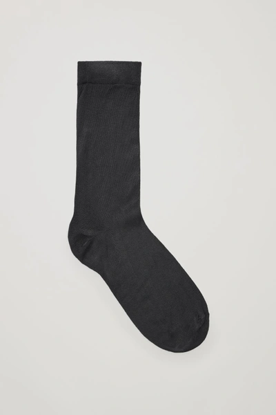 Shop Cos Sheer Socks In Black