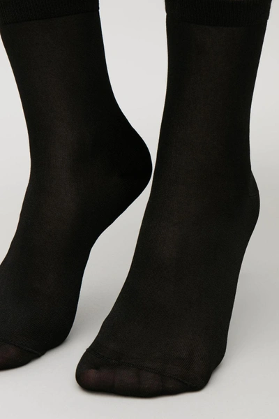Shop Cos Sheer Socks In Black