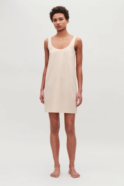 Shop Cos Seamless Slip Dress In Beige