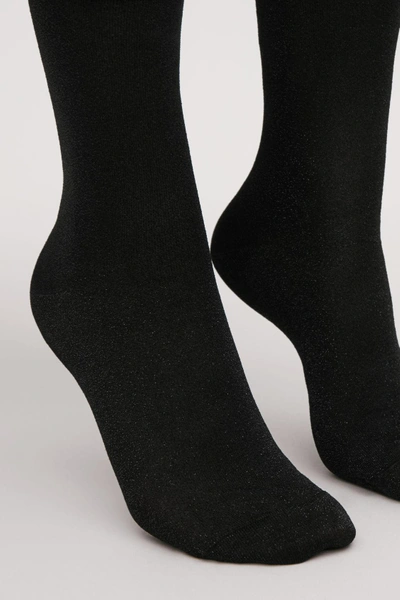 Shop Cos Metallic Socks In Black