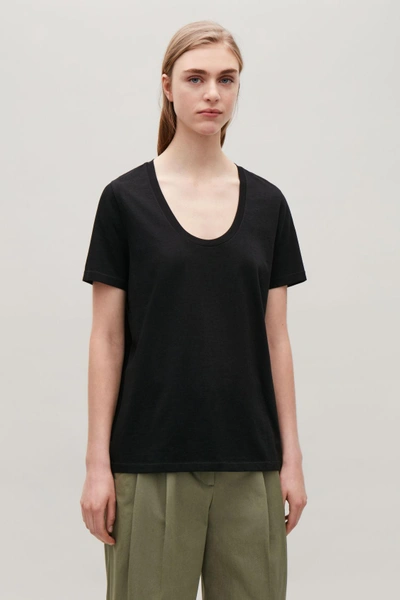 Shop Cos Cotton T-shirt In Black