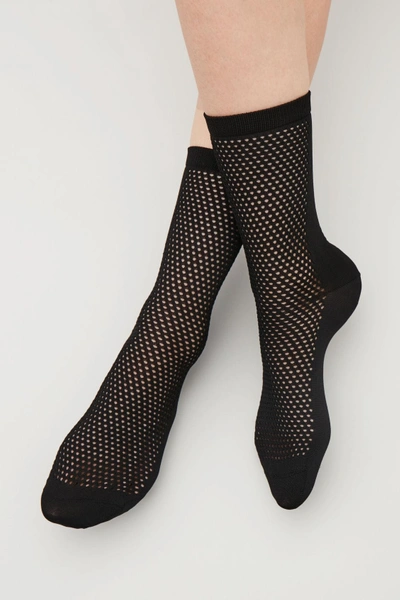 Shop Cos Crochet Patterned Ankle Socks In Black