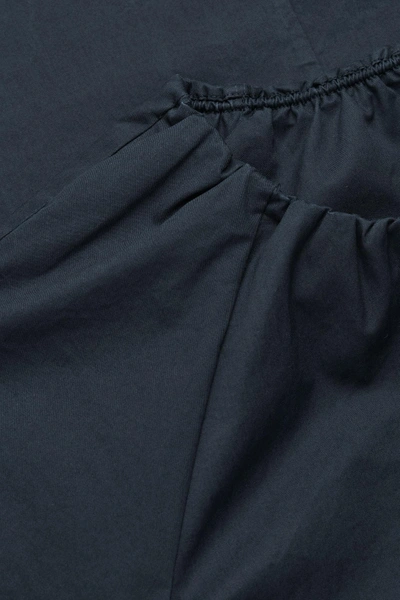 Shop Cos Elastic-detailed Twill Dress In Blue