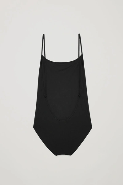 Shop Cos Crossover Scoop-neck Swimsuit In Black