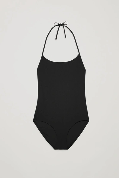 Shop Cos Crossover Scoop-neck Swimsuit In Black