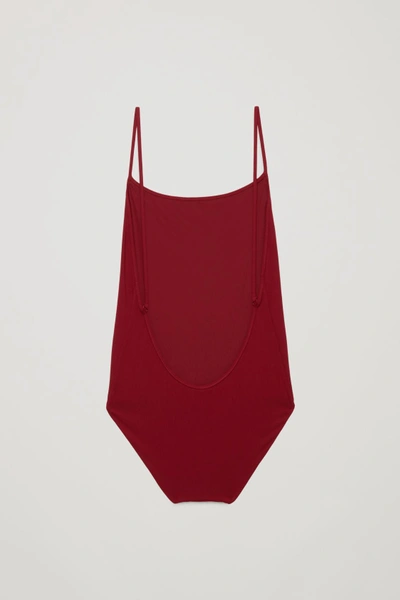 Shop Cos Crossover Swimsuit In Red