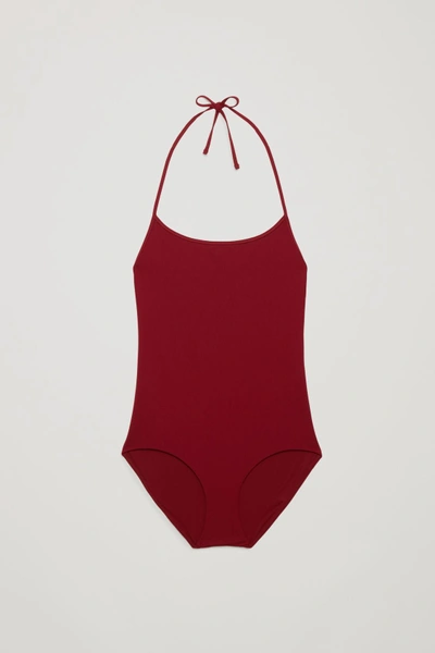 Shop Cos Crossover Swimsuit In Red