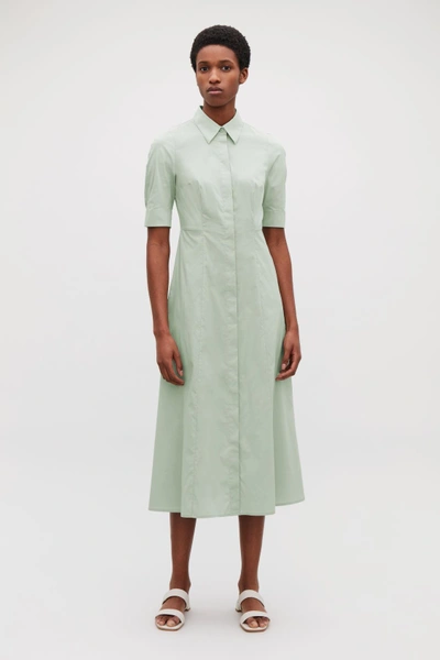 Cos green shop shirt dress