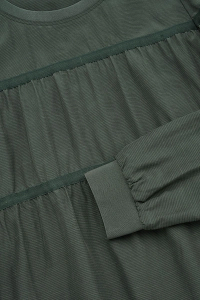 Shop Cos Gathered Silk Tunic Top In Grey