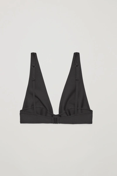 Shop Cos Smooth Bikini Top In Black