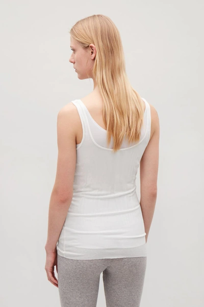 Shop Cos Sheer Silk Vest In White