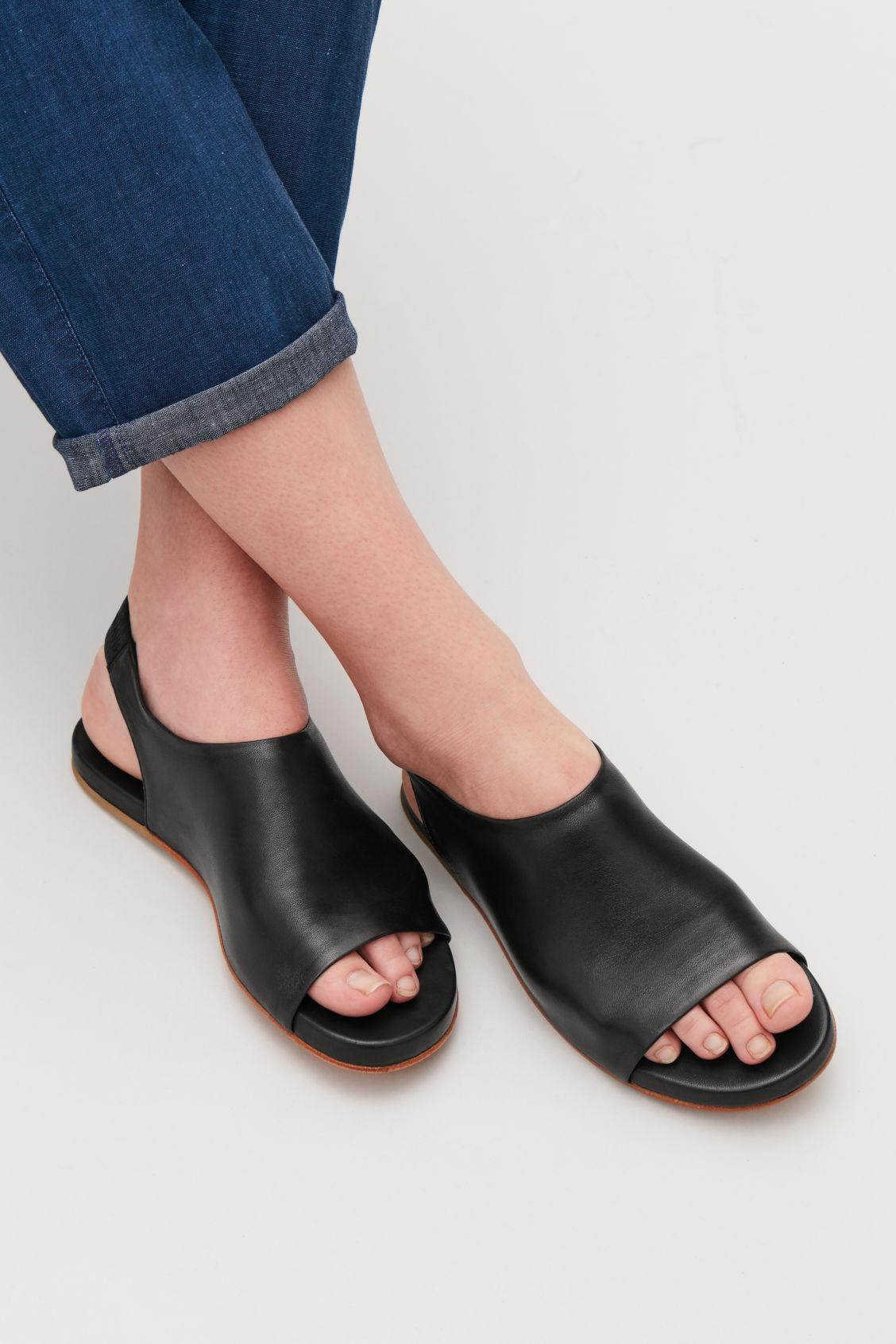 Cos Sandals With Elastic Detail In Black | ModeSens