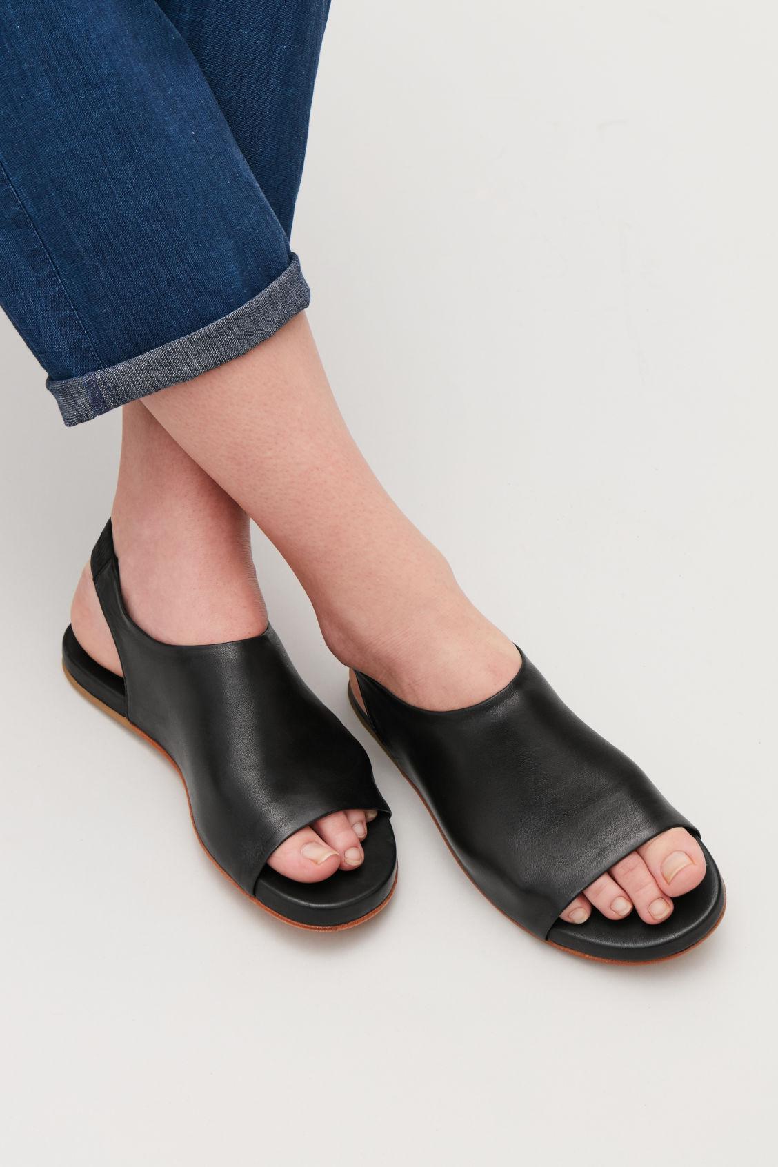 new look black elastic sandals