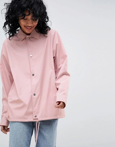 Shop Rains Coach Jacket - Pink