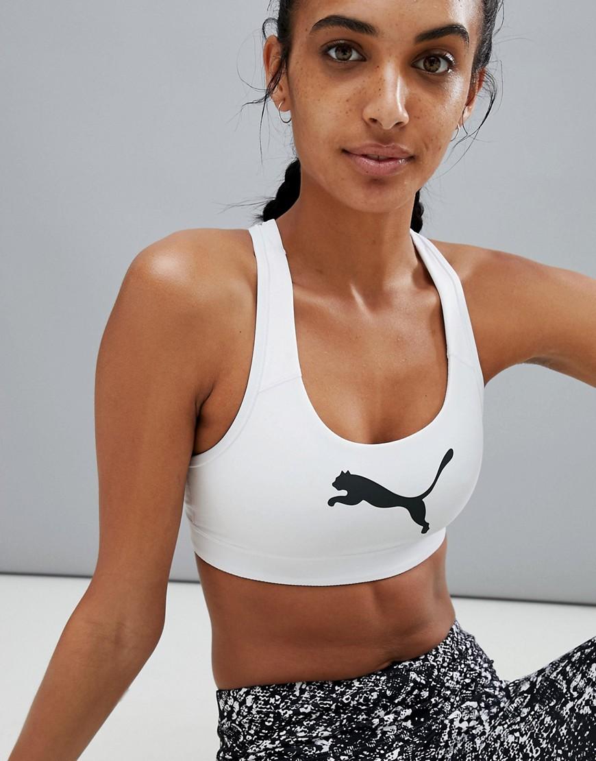 white puma sports bra